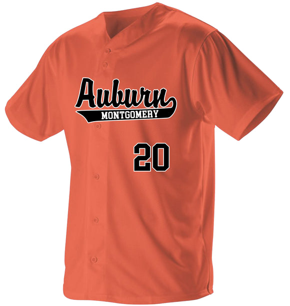 Auburn Montgomery Softball Orange Jersey Replica