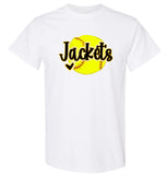 Jackets With Sketch Softball and Heart