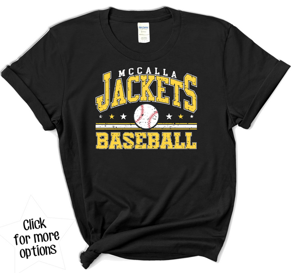 McCalla Jackets Baseball Grunge With Stars