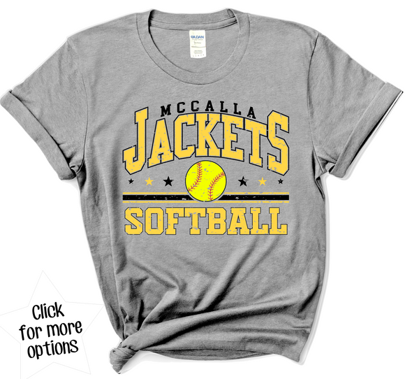 McCalla Jackets Softball Grunge With Stars