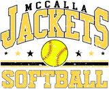 McCalla Jackets Softball Grunge With Stars