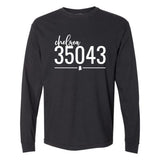 Comfort Colors Chelsea Zip Code 35043 With Line Underneath - Long Sleeve Shirt