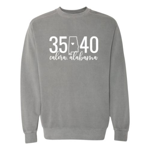 Comfort Colors Calera Zip Code 35040 With State Outline As Zero - Sweatshirt