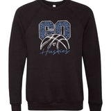 Go Huskies Leopard Basketball - Sweatshirt
