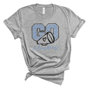 Go Huskies Leopard Cheer - Short Sleeve Shirt
