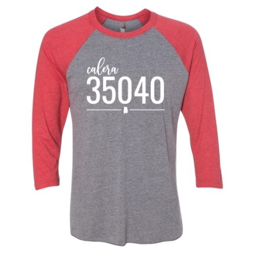 Calera Zip Code 35040 With Line Underneath - Raglan
