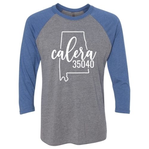 Calera Zip Code 35040 With Big State Outline - Raglan