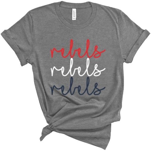 Rebels Cursive Times Three - Short Sleeve Shirt